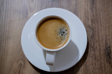 cup of coffee on table