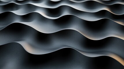 Fototapeta premium Abstract waves of fabric or material create a dynamic, textured surface.