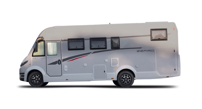 Roller Team Integral Zefiro 287 motorhome side view isolated on  white background
