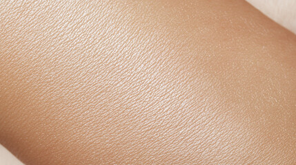 Smooth skin texture with natural glow, showcasing warm tone