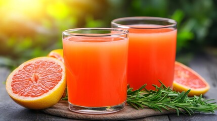 Grapefruit summer cocktail on a sea background, combining sweetness with citrus flavors, Stock