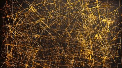 Obraz premium Abstract gold and brown tangled lines texture background.