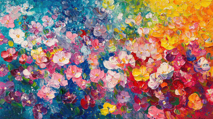 Colorful Cherry Blossom Trees in Full Bloom: A Springtime Tapestry of Beauty