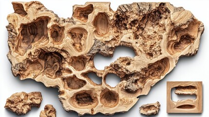 Unique Natural Wood Texture with Intricate Patterns and Details