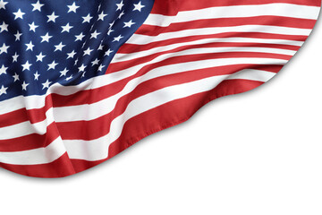 Fototapeta premium American flag on white