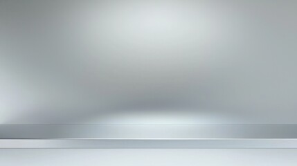 Sleek, minimalist shelf against a subtly textured gray backdrop. Perfect for showcasing products or creating a clean, modern aesthetic.