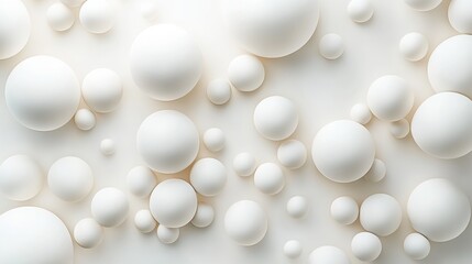 White Spheres and Circles on Soft Background for Abstract Design