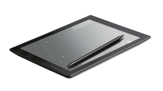Tablet on transparent background 