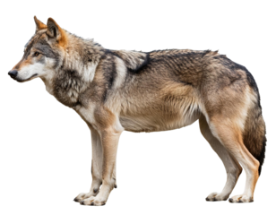 Gray Wolf, Isolated on Transparent Background