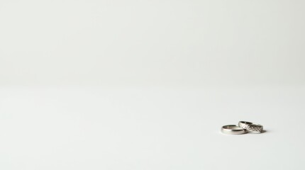 wedding bands on a clean, white background