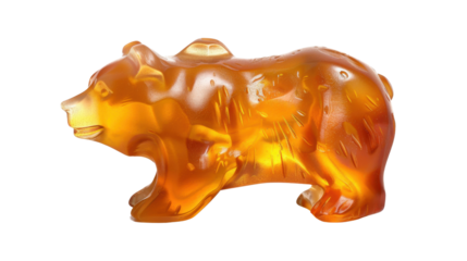 Bear jelly on transparent background