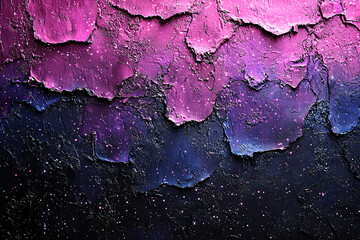 Obraz premium Deep black and indigo gradient background with specks of star-like white and galaxy pink hues, grainy texture effect, futuristic banner design 