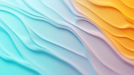 Obraz premium Abstract Fluid Pastel Waves Flowing Softly. AI Generated