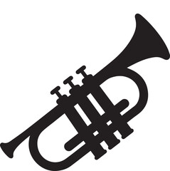 Isolated trumpet silhouette style icon vector design,trumpet  icon,