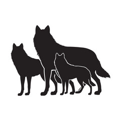 Fox silhouette vector icon.