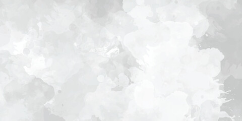Grunge grey shades watercolor background White watercolor background painting with cloudy distressed texture  