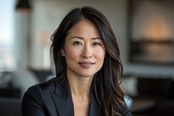 Thriving in a Modern Office: A Successful and Happy Female Real Estate Agent