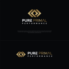 Gold Letter P Logo. P Letter Design Vector