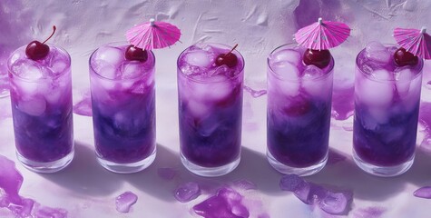 Enjoy colorful cocktails or mocktails featuring a transparency mask