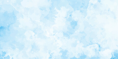 white cloud on blue sky watercolour painting blue sky overcast above the cloud in vector view beautiful cloudscape for background
