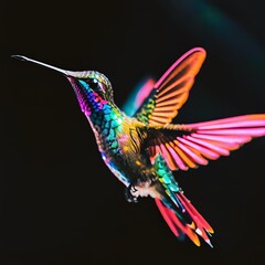 Obraz premium hummingbird and flower