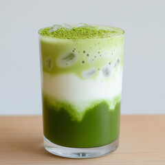 Iced matcha latte