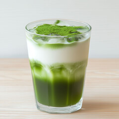 Iced matcha latte