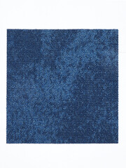 Fototapeta premium the texture of a blue seamless carpet in the form of a square on a white background