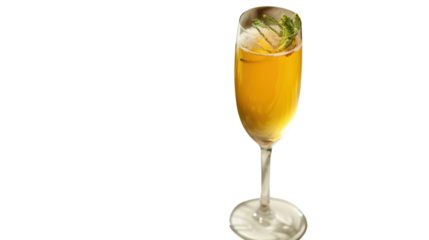 
Mimosa glass drink on transparent background 