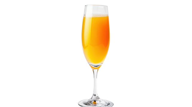 
Mimosa glass drink on transparent background 