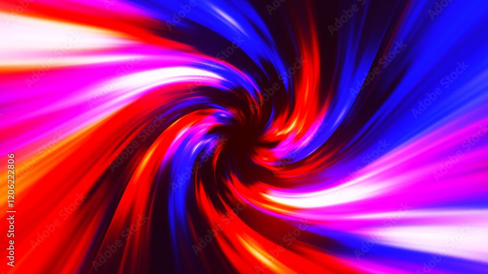 Fototapete abstract background of circular, colorful rotating wave. colored lines move in a spiral. neon color 