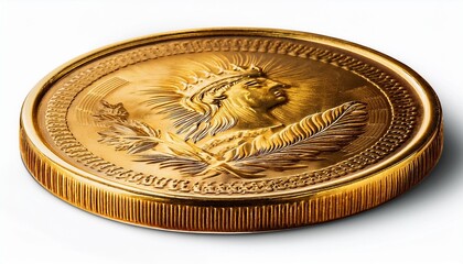 one dollar coin isolated