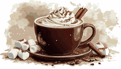 cup of coffee with chocolate