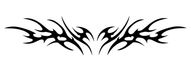 Heart shaped neo tribal tattoo design , neo tribal Y2k tattoo design