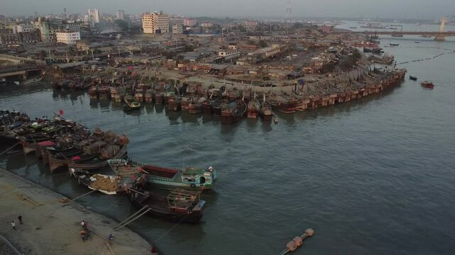 Chattogram is the second-largest and comercial city in Bangladesh after Dhaka.Bangladesh main seaport chittagong.Fishery ghat of chittagong.