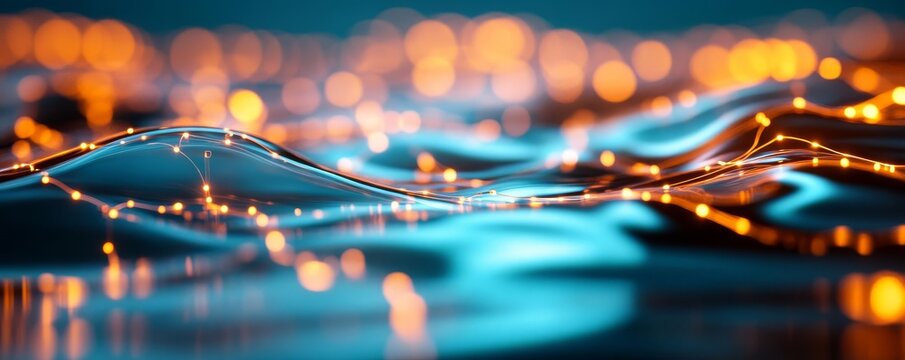 Ionic liquid flowing through conductive pathways visualized with light