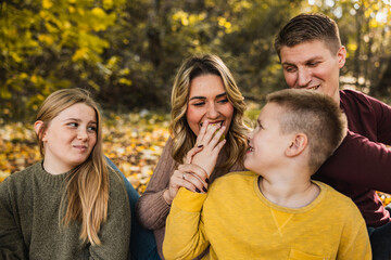 Fototapeta premium Family Having Fun In Park