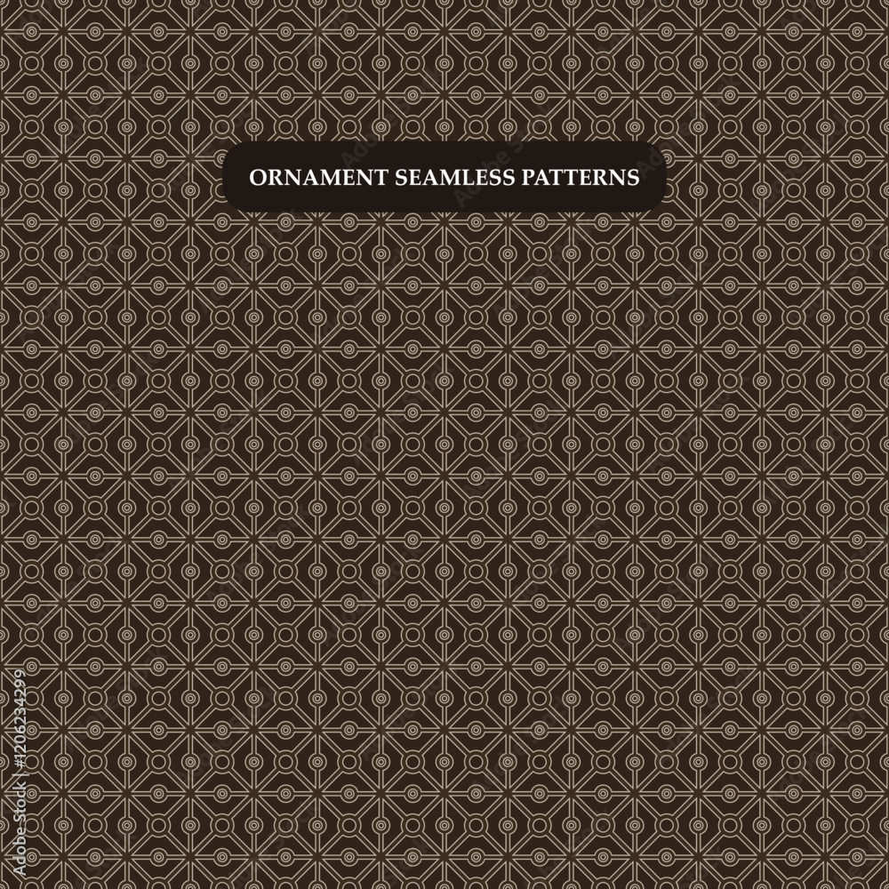 Poster classic geometric seamless ornamental pattern - symmetric texture. vector repeatable oriental backgr