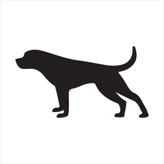 Dog Silhouette Decal a black silhouette of a dog in a standing