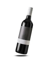 Wine bottle and glass