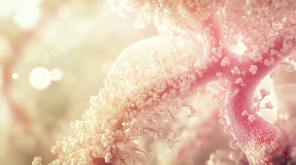Detailed Illustration of Human Lung Alveoli