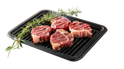 Fototapeta premium Meat on grill on transparent background