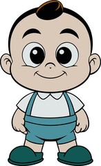 Obraz premium Cartoon baby-man