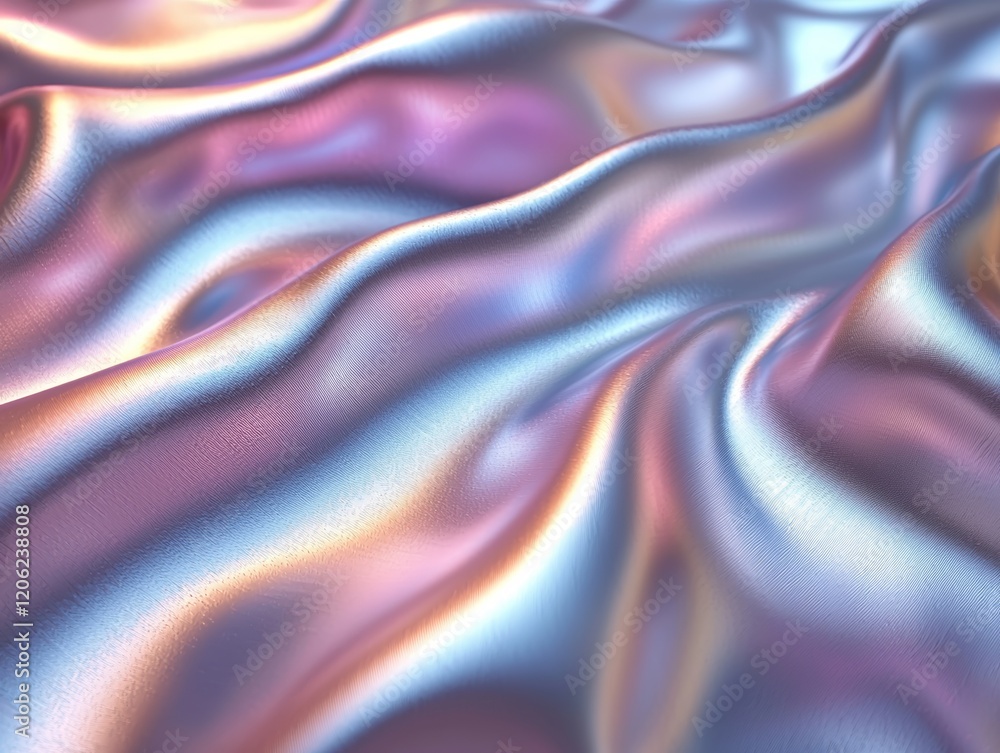 Poster abstract digital art showcasing dynamic fluid waves with lively colors, reflecting modern design con