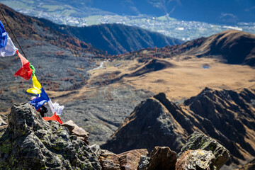 Bandierine in montagna
