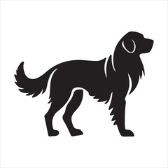 Dog Silhouette SVG a black silhouette of a dog in a standing