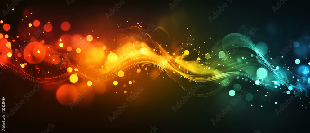 Poster dynamic abstract lines create a vibrant and energetic background full of color blends