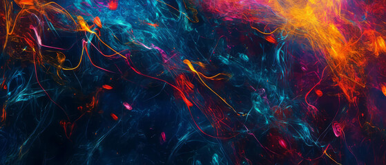 Obraz premium Vibrant abstract lines create a dynamic and energetic background filled with color