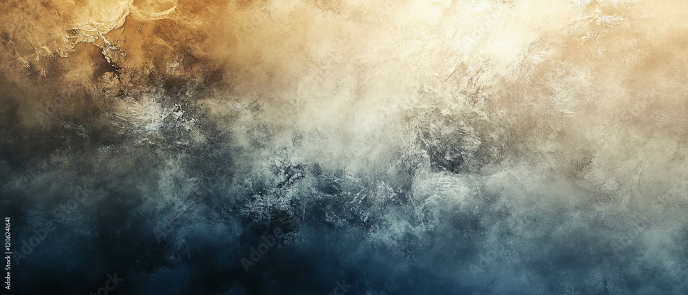 Poster soft gradients and abstract textures create a calming environment for relaxation and creativity