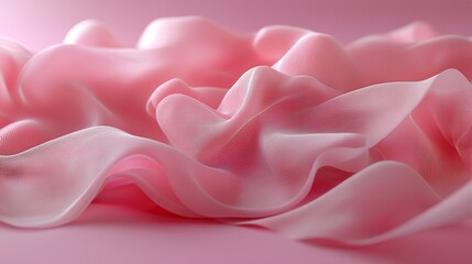 Obraz premium Pink silk fabric flowing, soft background.